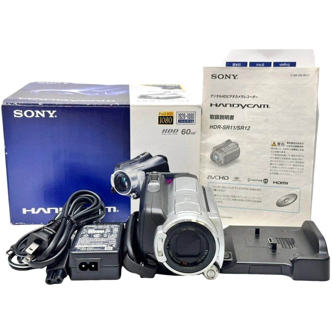 【美品】SONY ハンディカム　HDR-SR11 フルHD 10.2メガピクセル Sony HDR-SR11 10.2-MP 60GB High Definition Hard Drive Handycam