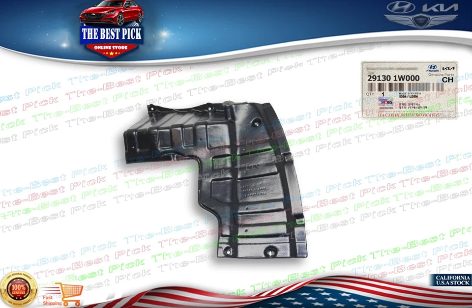 ⭐GENUINO⭐ Protector contra salpicaduras motor delantero inferior izquierdo para Kia Rio 2012-2013 291301W000 Foto 4 de 4