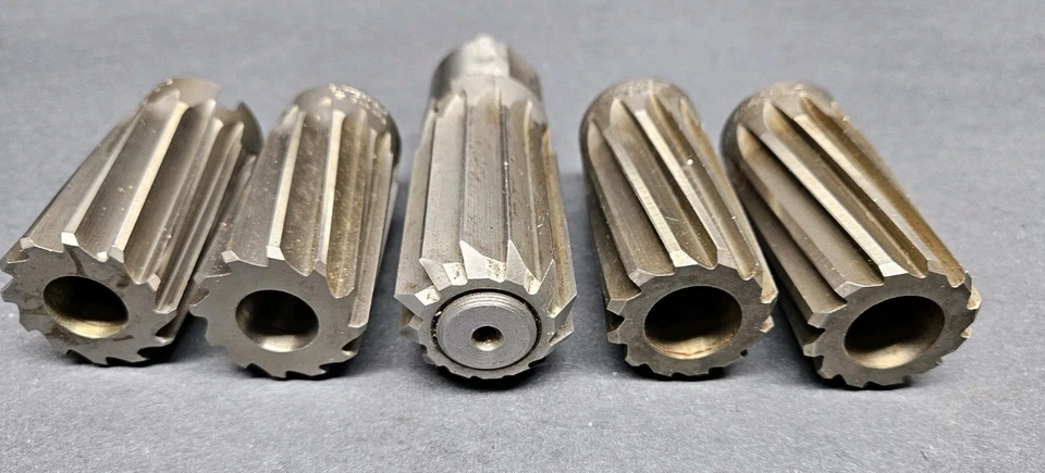 6pc Shell Reamer & Arbor Lot 1⅜" 1-5/16" 1-9/32" HSS RH Cut Machinist Tool - Image 2 of 4