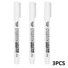 3pcs White Waterproof Permanent Paint Marker Pens for Metal Wood Fabric