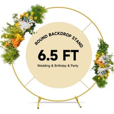 JEBUTU Balloon Arch Stand Metal Round Backdrop Stand Circle Balloon Arch Fram...