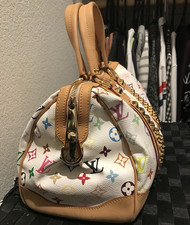 Louis Vuitton Multicolor Monogram White Studded Satchel.