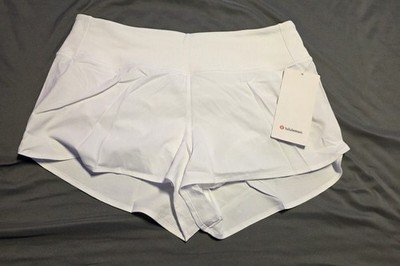 Lululemon Speed Up HR Short 2.5'' *Mesh Vent Size L White New