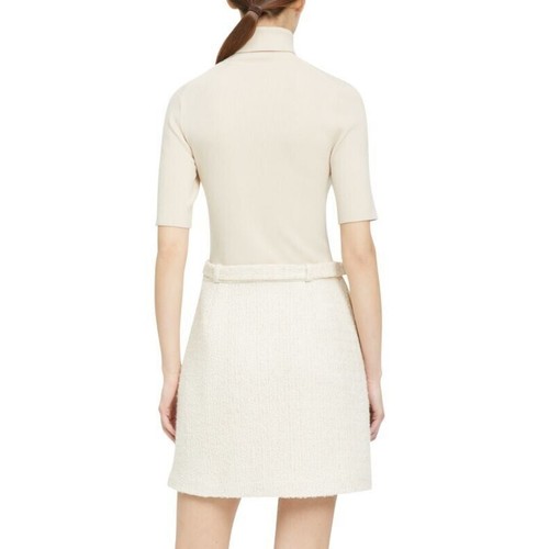 Theory NWOT Ivory Turtleneck Knit Combo Sweater Dress Size P - Picture 6 of 8