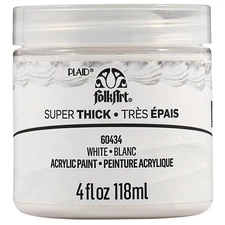 FolkArt Super Thick Acrylic Paint 4oz-White - 3 Pack