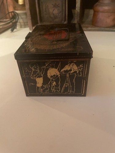 Rare Antique Tin Lithographed Childs Tackle Box with original lift out tray 1920 - Picture 16 of 16