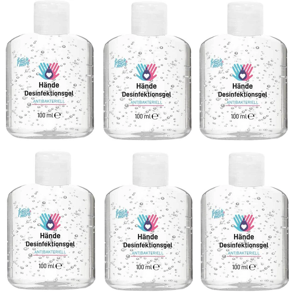 Fresh & More Hand Desinfektionsgel Antibakteriell Reisegröße ( 6er Pack) 100ml