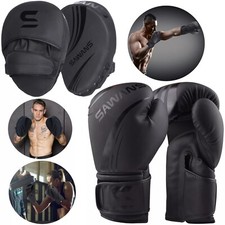 Boxing gloves and focus pads set pad MMA Sparring Punch Bag Training Fight