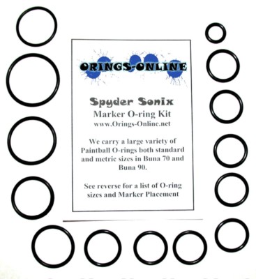 Spyder Sonix Paintball Marker O-ring Oring Kit x 2 rebuilds / kits