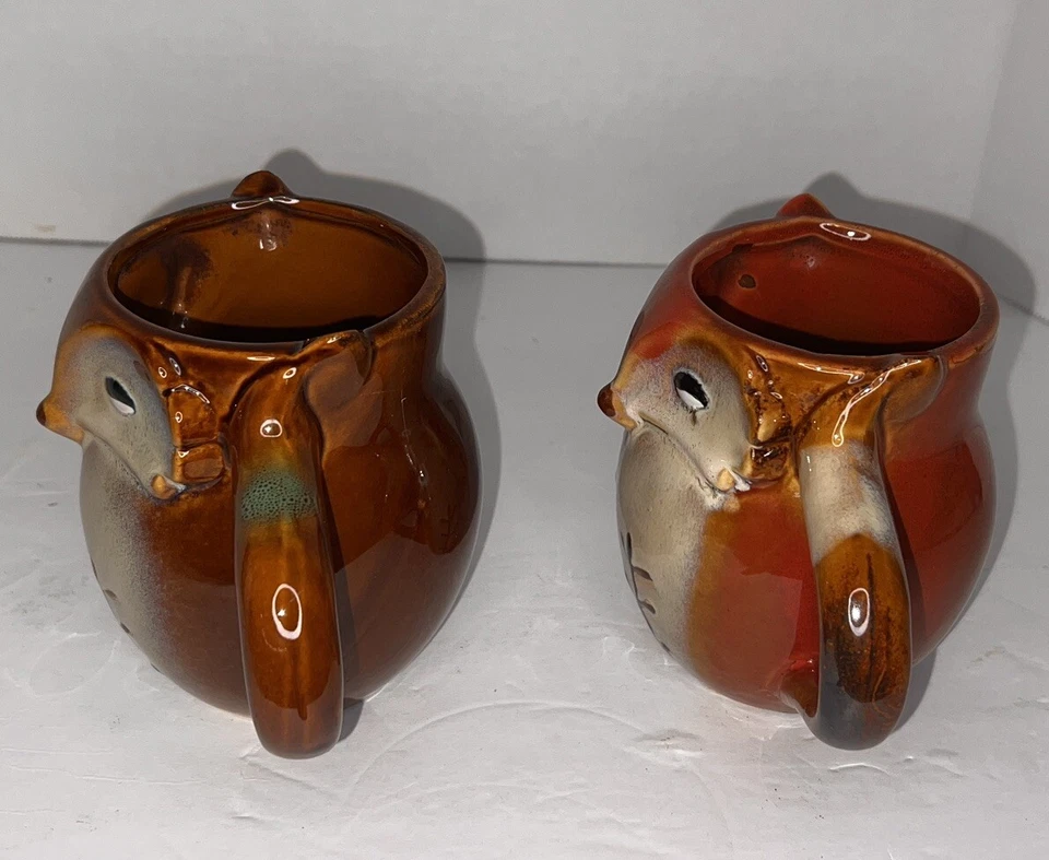 2 tazas Fox 3D One Red One Rust - mango de cola 5" de alto 20 oz. Gibson usada en excelente estado Foto 2 de 4