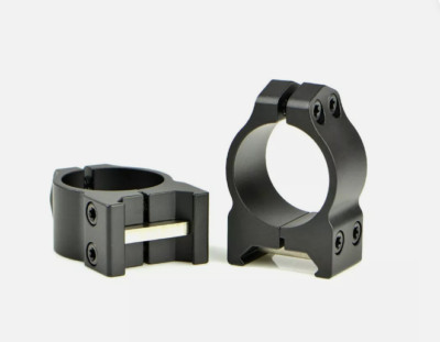 Warne Maxima Scope Rings Fixed 1'' Low Square Recoil Key Vertical Split Blk 200M
