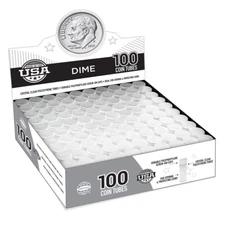 Dime (10 Cent) Size Coin Tubes (100 Count) - Official Whitman