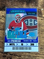 2019-20 Upper Deck Credentials #60 Cayden Primeau RC /999