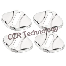 4x Polished Silver Stainless Door Latch Striker Cover Fits 14-22 Range Rover