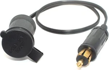For BMW Hella DIN Male Plug to Standard Cigarette Lighter Socket Adapter Cable