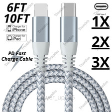 6/10FT USB to Type-C Charger Cable PD Fast Charging Cord for iPhone 14 13 12 11