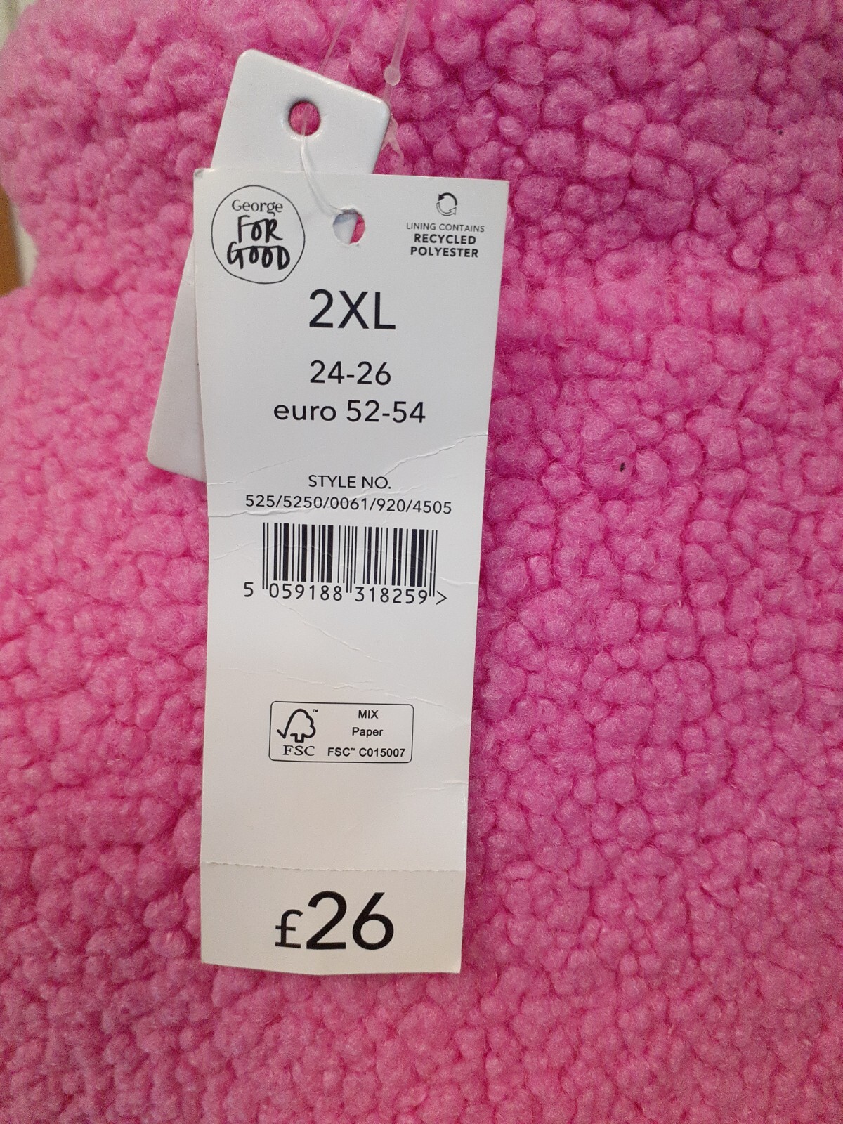 Asda Ladies Pink Zip Up Jacket Bnwt RRP £26 Rail 10 eBay