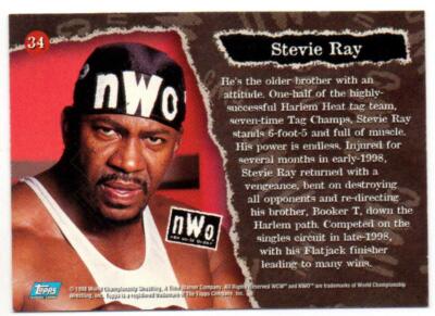Stevie Ray WCW NWO Wrestling Trading Card Topps 1998 #34 WWE