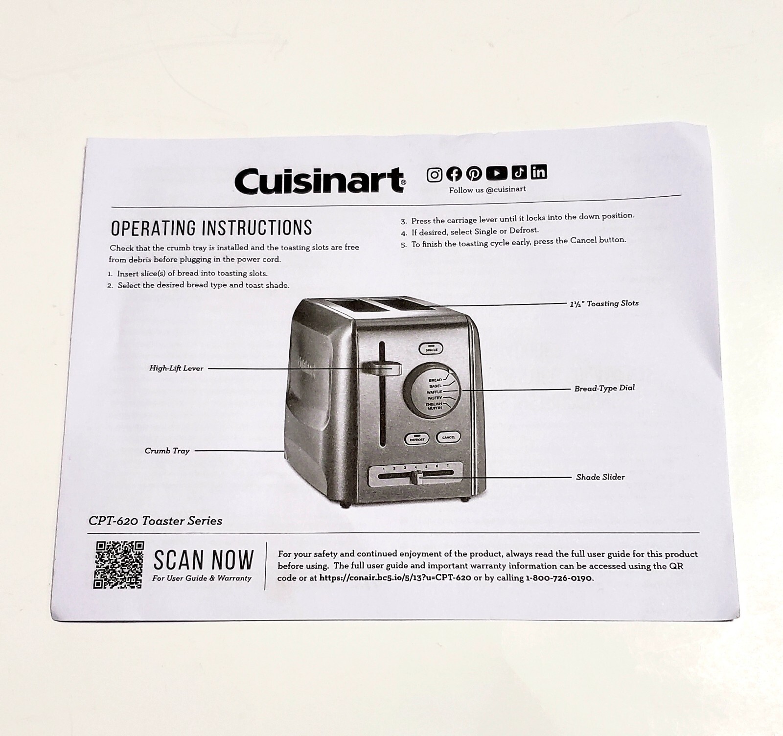 Cuisinart 2Slice Custom Select Metal Toaster Stainless Steel eBay
