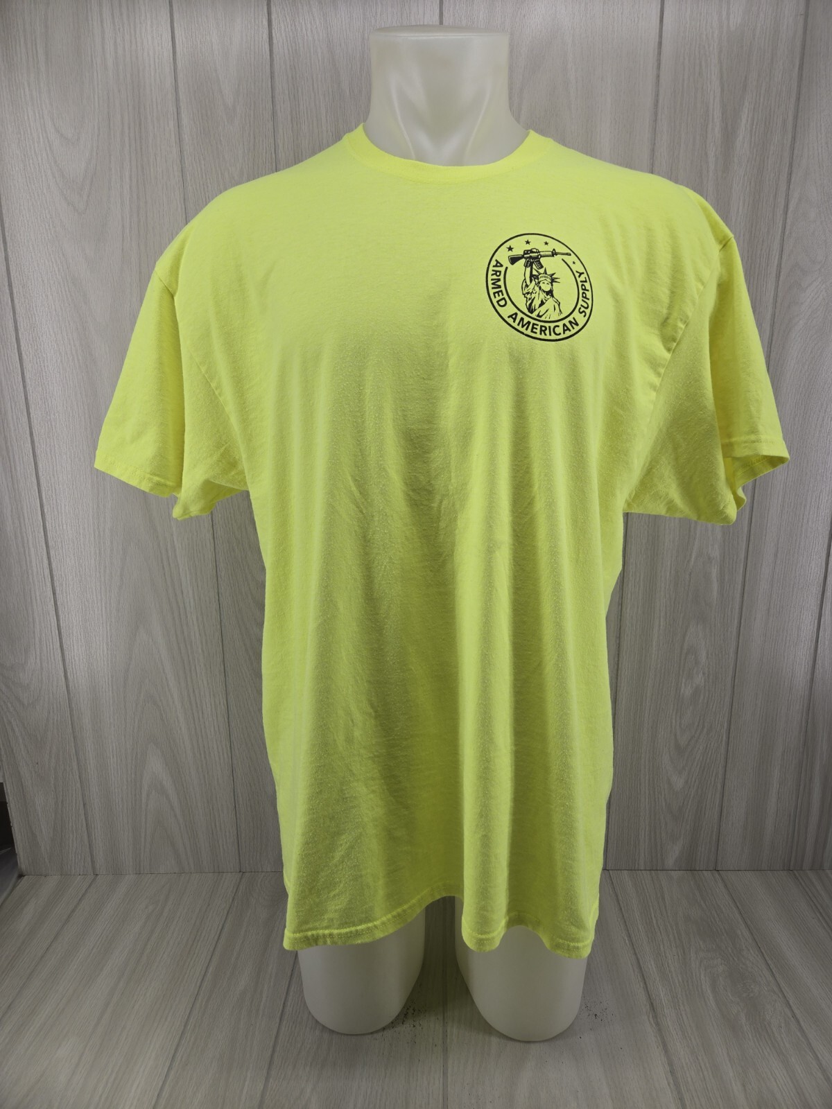 Distressed Armed American Supply Green 2nd Shot Short Sleeve Men’s Size 2XL