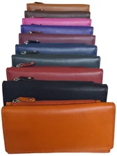 Women's Premium Quality Leather Purse Large purse RFID Protected Card Holder