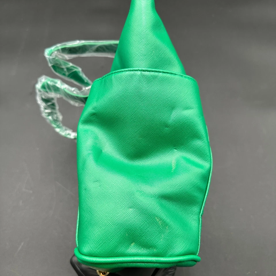 Elegante bolso de mano Joy Iman verde para mujer diseño a rayas arco iris interior Foto 3 de 4