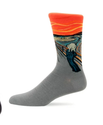 Hot Sox Men's Famous Artist Series Novelty Crew Socks One Size   5661