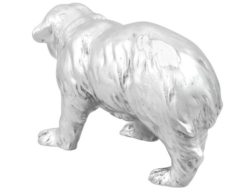 Antique German Silver Bear Sugar Box - 第 3/9 張圖片