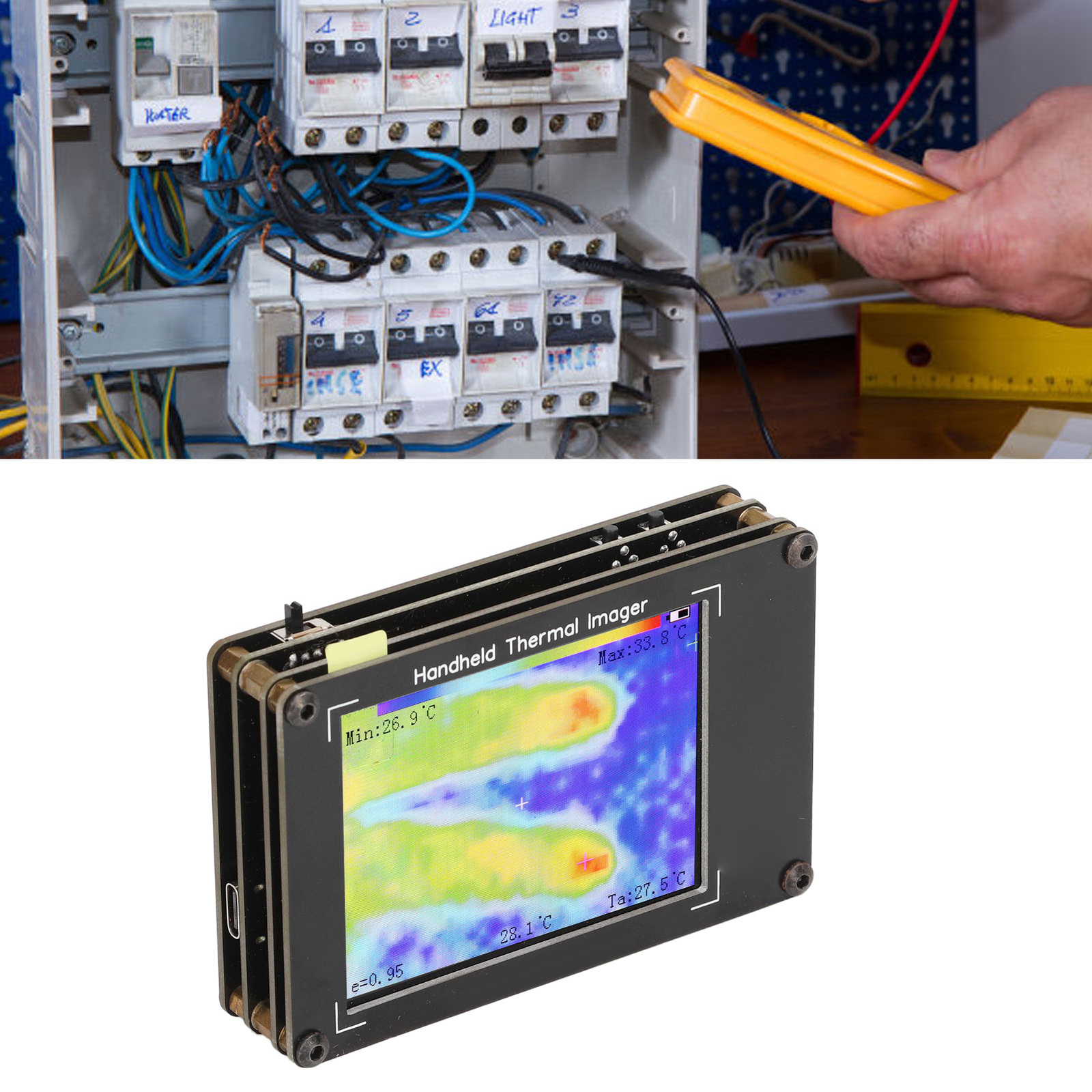 Thermal Imager DIY Rechargeable Infrared Imaging Camera MLX90640 For