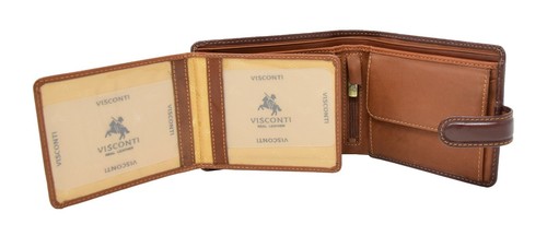 Mens High Quality Italian Leather Wallet Credit Cards ID Banknotes Coins Holder - Picture 13 of 15