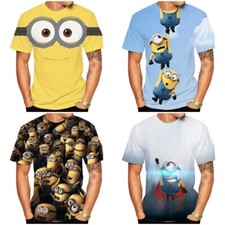 Minions 3D T-shirt Unisex Kids Boys Men Women Short Sleeve Tee Shirt Summer Top@