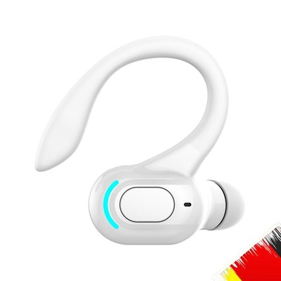 Waterproof Hanging Headphones Bluetooth-compatible Wireless Headset (White)