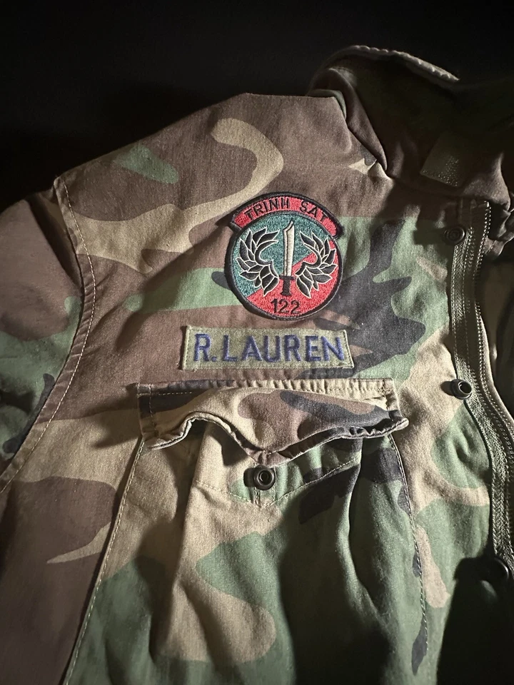 Polo Ralph Lauren M1943 Beaded Military Combat Jacket Size 2xlt Big N Tall - Image 2 of 4