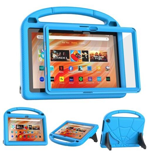 Durable Kids Case for Fire HD 10 & HD 10 Plus Tablets 2023/2021 Blue