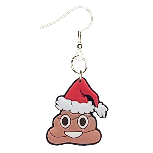 Christmas Poop Emoji Earrings Handmade Hypoallergenic Xmas Holiday ...