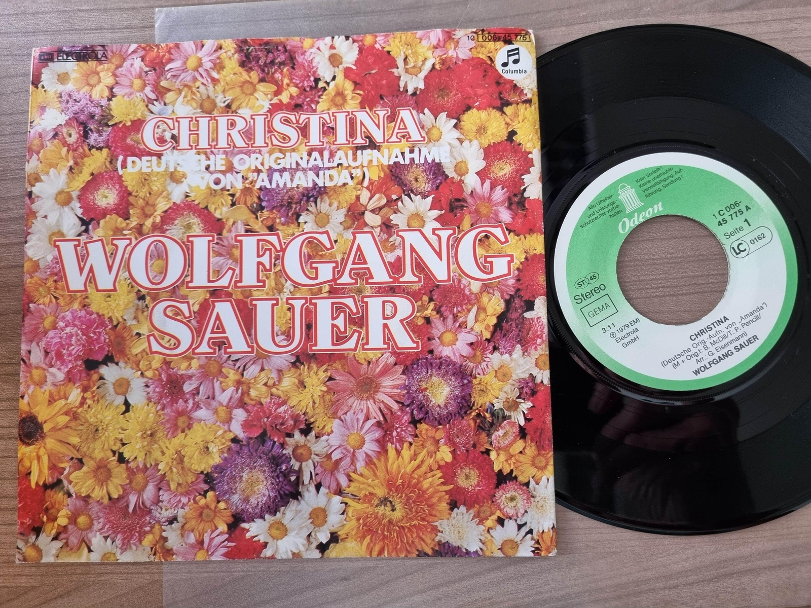 7"" Single Wolfgang Sauer - Christina Vinyl Germany