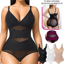Women V-Neck Bodysuit Shapewear Tummy Control Body Shaper Butt Lifter Jumpsuit