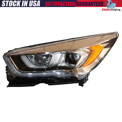 For 2017 2018 2019 Ford Escape LH Left Driver Side Headlight Halogen w/ LED Lamp