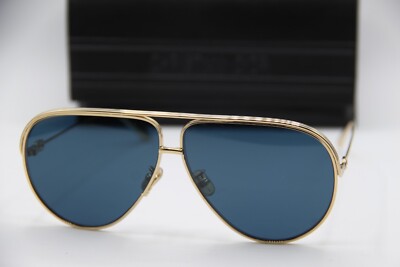 NEW CHRISTIAN DIOR EVERDIOR A1U B0B0 GOLD AUTHENTIC SUNGLASSES W/CASE 65-09