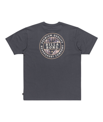 CAMISETA BILLABONG HOMBRE.NUEVA CAMISETA SURF MANGA CORTA ROTOR AZUL MARINO ESTAMPADO TRASERO S25 - Imagen 6 de 7