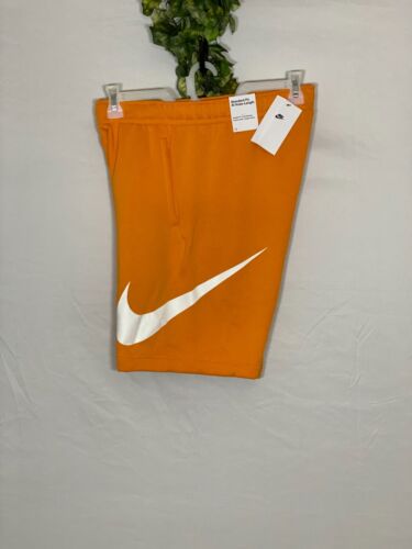 Men's Nike Club Fleece Graphic Standard Fit at Knee Length Shorts Orange size XS - Picture 4 of 7