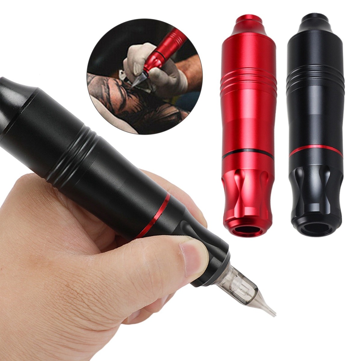 Rotary Tattoo Gun Portable Motor Tattoo Machine Pen with Cartridge