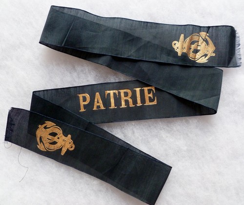 Ruban De Bachi Marine Française 1914-18 GLOIRE – Original WW1, Très Bon état, Collection Militaire