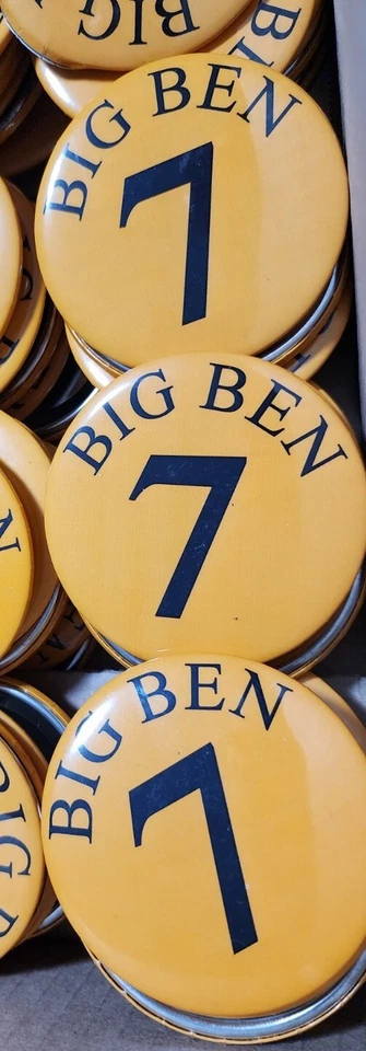 55 Pittsburgh Steelers NFL Big Ben Roethlisberger #7 3" botón Pinback Nuevo de Lote Antiguo Foto 4 de 4