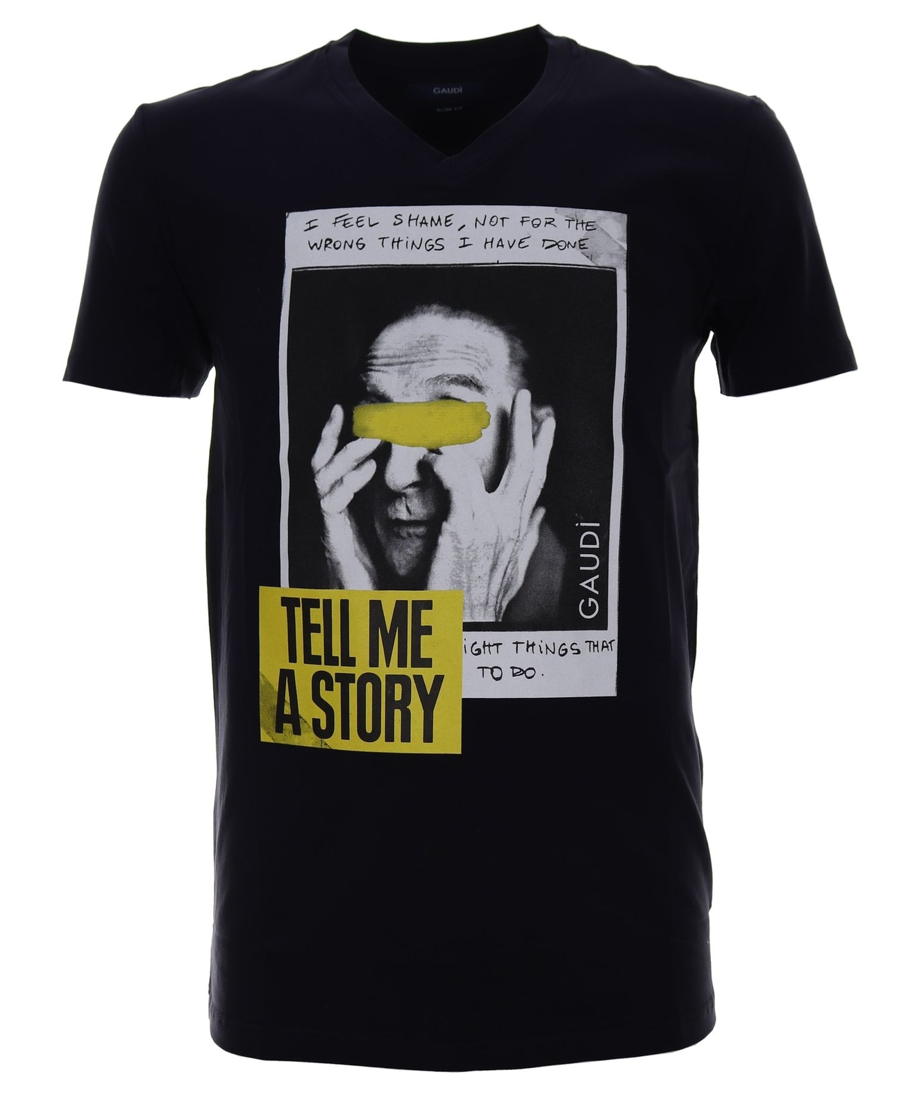 Футболка Gaud blu maglietta uomo scollo a V PREZZO LISTINO 33 Magliette 6890₽