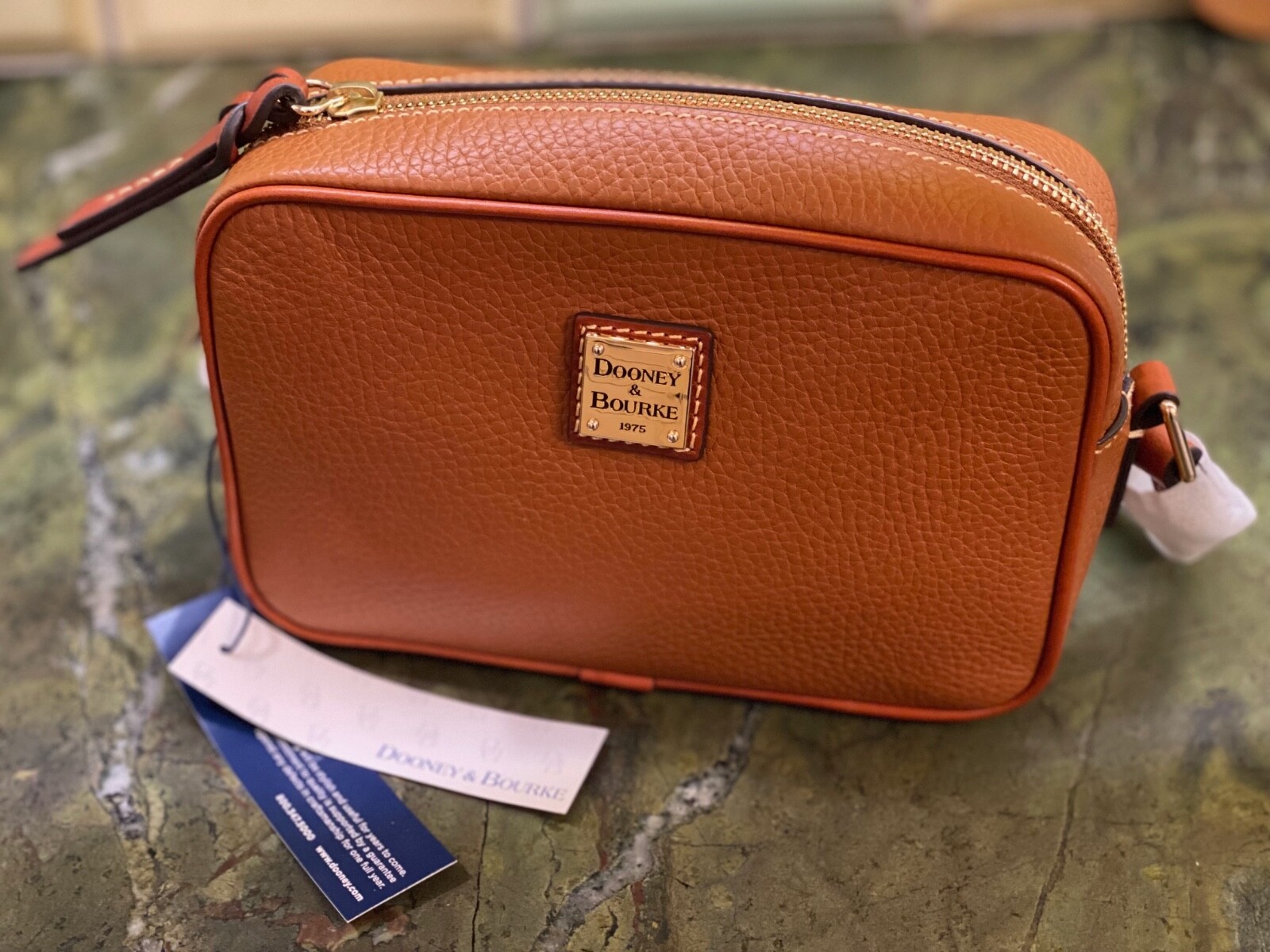 Dooney and Bourke Camera Bag Crossbody Tan Pebble Leather New with Tags eBay