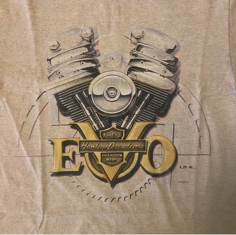Vintage Harley Davidson Evolution Engine Shirt EV… - image 2