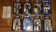 AEW Figures (8) w/ AEW Dynamite Pop Up Entrance Stage and 60 unrivaled stands