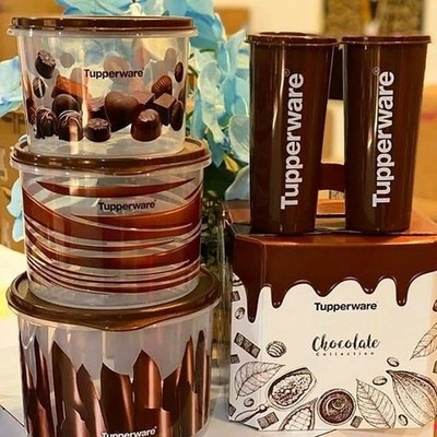 Tupperware Grand Choco Tower Exclusive Set [4pcs] With Gift Box