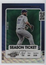 2021 Panini Contenders Season Ticket Optic Green Wave Prizm Clayton Kershaw 0e2x
